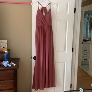 Dusty pink bridesmaid dress